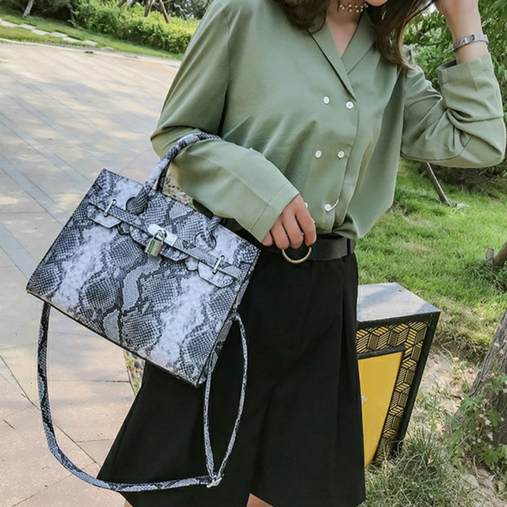 Patterned Shoulder Tote - Picture 2 of 2